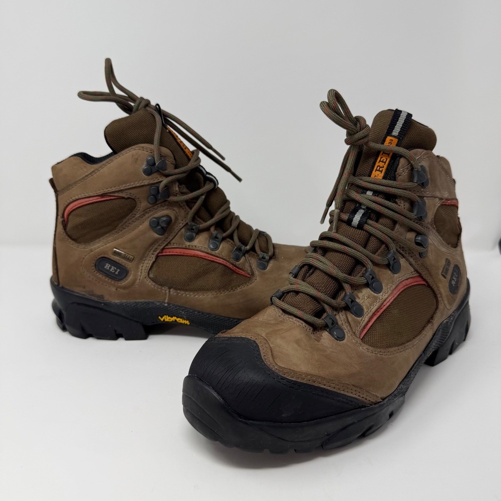 REI Monarch IV Gore-Tex‎ Hiking Boots Size 8 Brown Vibram Waterproof Men's